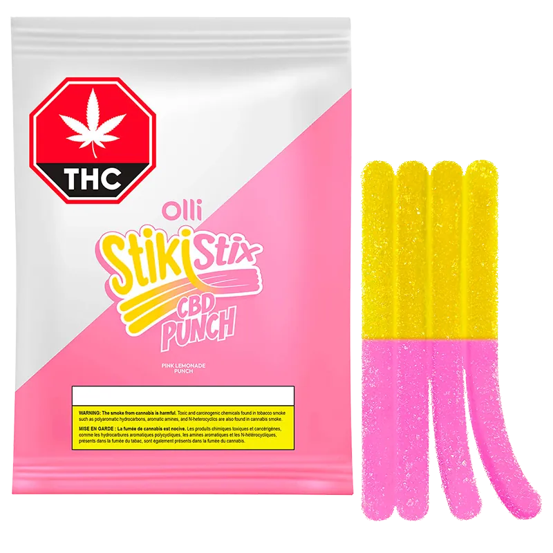 StikiStix 1 pack 100 CBD Pink Lemonade Punch Gummies Edibles