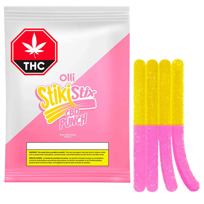 StikiStix 1 pack 100 CBD Pink Lemonade Punch Gummies Edibles