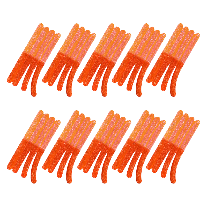 StikiStix 10 pack Multipack Sour Fizzy Peach Lemonade Gummies Edibles