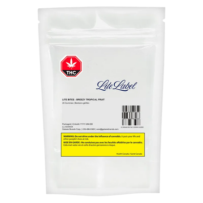 Lite Label Lite Bites 20 pack Breezy Tropical Fruit Gummies Edibles