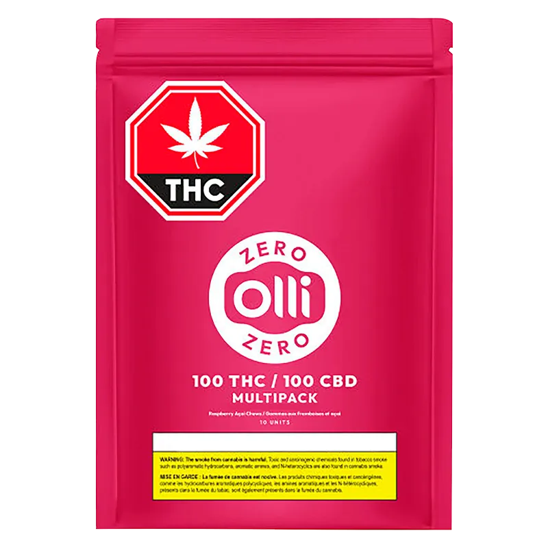 Olli Zero 10 pack Multipack Raspberry Acai Gummies Edibles