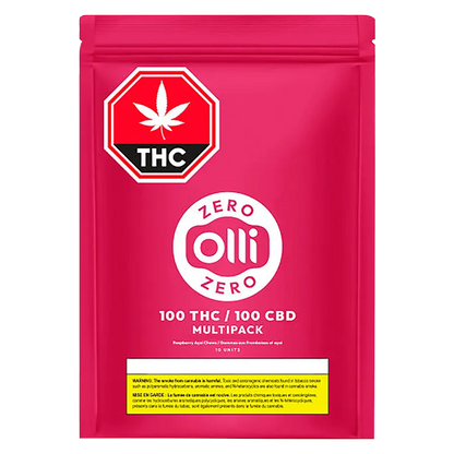 Olli Zero 10 pack Multipack Raspberry Acai Gummies Edibles