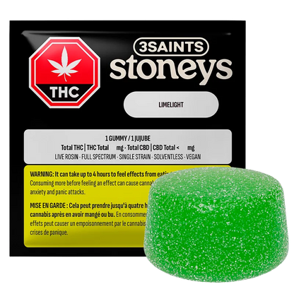 3Saints Stoneys 1 pack Limelight Rosin Gummies Edibles