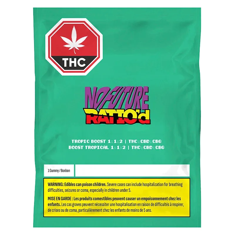 No Future 1 pack Ratio'd Tropic Boost 1:1:2 THC/CBD/CBG Gummies Edibles