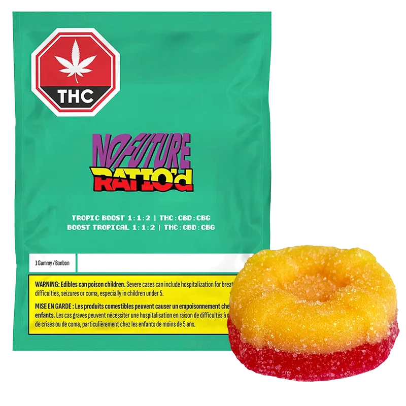 No Future 1 pack Ratio'd Tropic Boost 1:1:2 THC/CBD/CBG Gummies Edibles