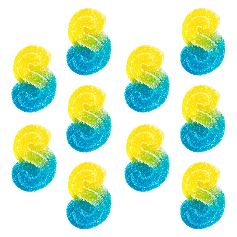 Sourz By Spinach 10 Pack Fully Blasted Blue Raspberry Lemonade Lre Chews Edibles