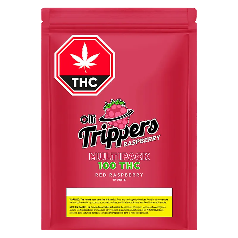 Trippers 10 Pack Multi Raspberry Taffy Gummies Edibles