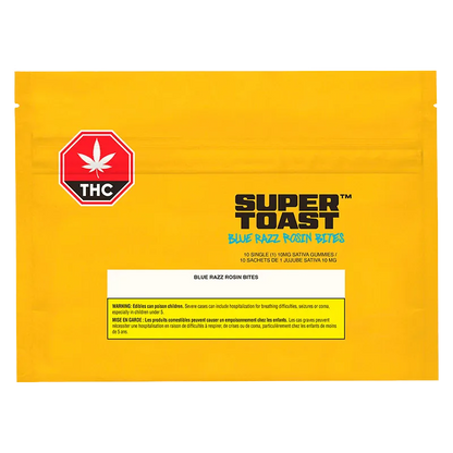 Super Toast 10 Pack Blue Razz Rosin Bites Edibles