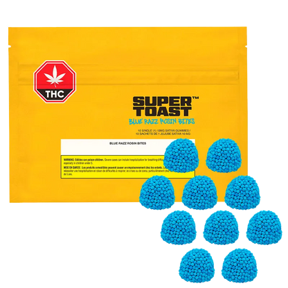 Super Toast 10 Pack Blue Razz Rosin Bites Edibles