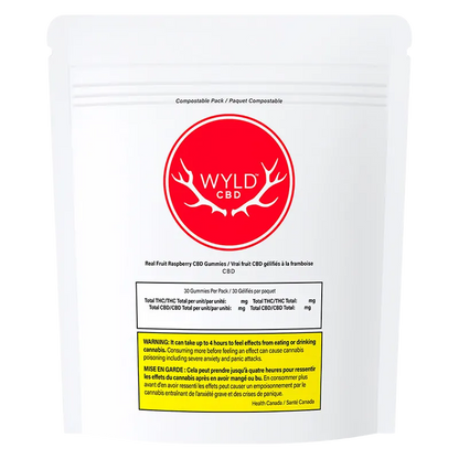Wyld 30 Pack Real Fruit Raspberry CBD Gummies Edibles