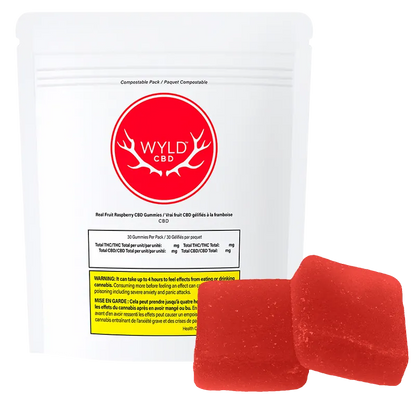 Wyld 30 Pack Real Fruit Raspberry CBD Gummies Edibles