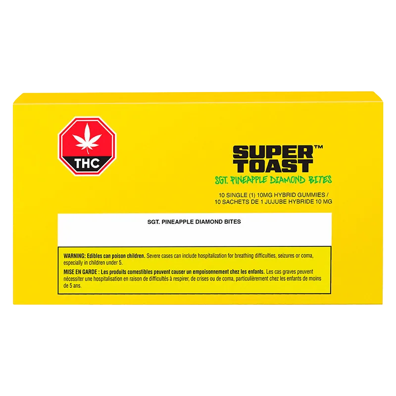Super Toast 10 Pack Sgt. Pineapple Diamond Bites Edibles