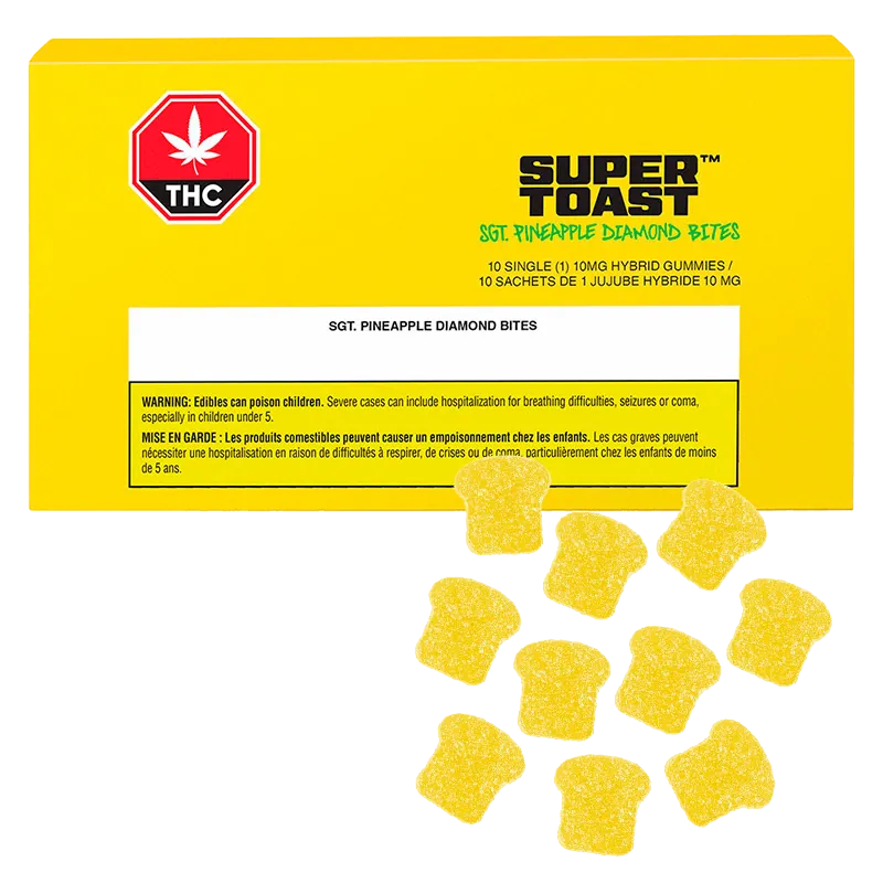 Super Toast 10 Pack Sgt. Pineapple Diamond Bites Edibles
