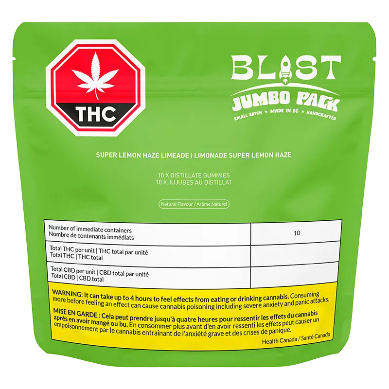 BLAST 10 Pack Super Lemon Haze Limeade Edibles