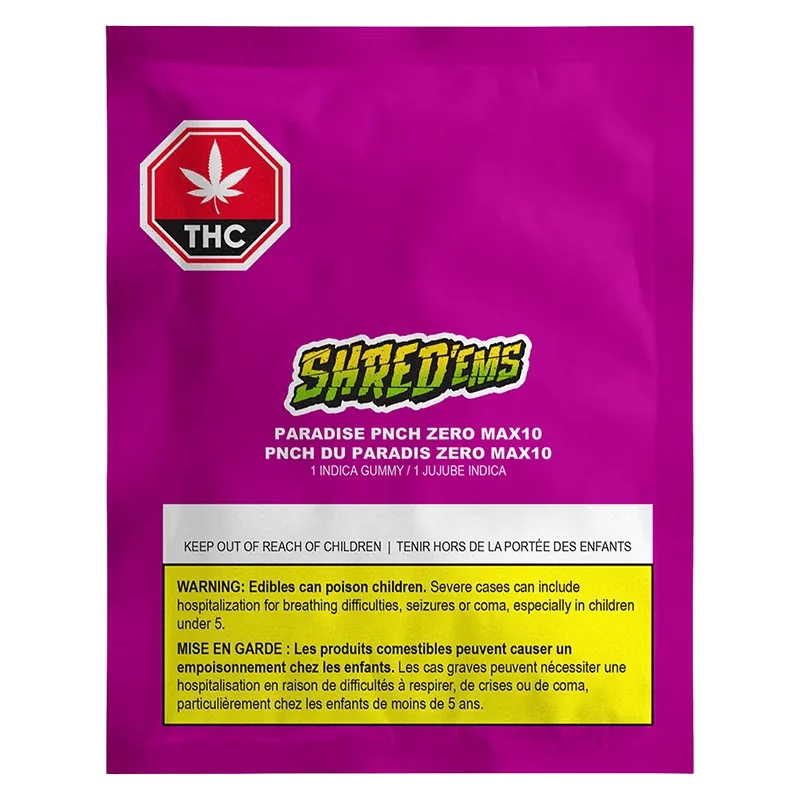 Shred'Ems 4.5 g Paradise PNCH Zero Edibles
