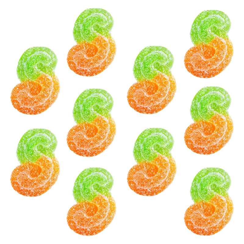 Spinach 10 Pack Fully Blasted Caramel Green Apple Gummies Edibles