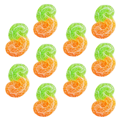 Spinach 10 Pack Fully Blasted Caramel Green Apple Gummies Edibles