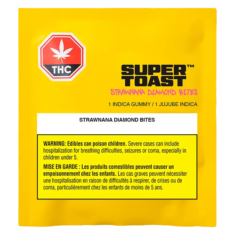 Super Toast 10 Pack Strawnana Diamond Bites Gummies Edibles