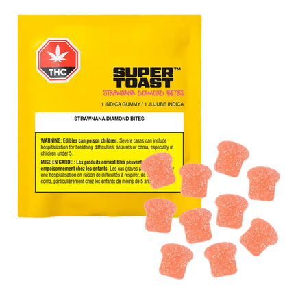 Super Toast 10 Pack Strawnana Diamond Bites Gummies Edibles