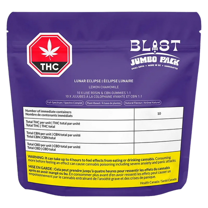Blast 10 Pack Jumbo Pack - Lunar Eclipse Live Rosin Gummies Edibles