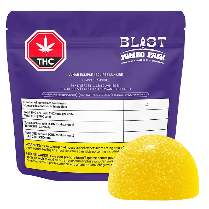 Blast 10 Pack Jumbo Pack - Lunar Eclipse Live Rosin Gummies Edibles