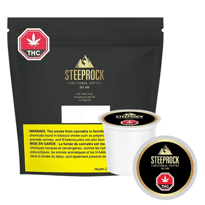 Steeprock THC Coffee Pods for K Cup Machines - Hybrid 2 Pack: Lowest Price | Canna Cabana Steeprock THC Coffee Pods for K Cup Machines - Hybrid 2 Pack: Lowest Price | Canna Cabana