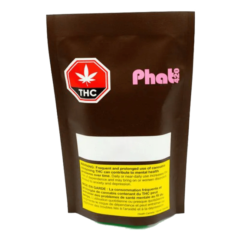 Close-up of the Mexican Drinking Chocolate Mix packaging, featuring a vibrant red THC logo on a dark background.