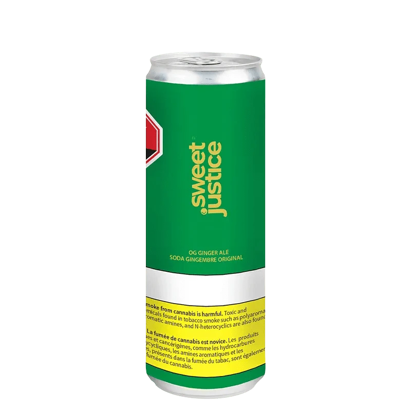 A front view of the OG Ginger Ale can, displaying a minimalist design with the brand name prominently featured on a white background.