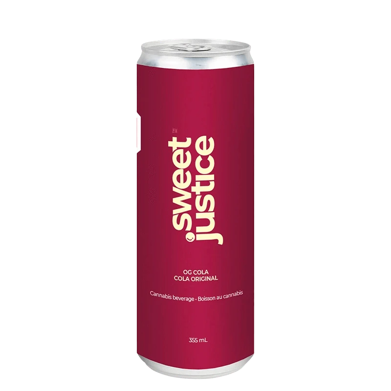 Front view of the OG Cola THC:CBG can, featuring a simple, modern design and bold lettering.