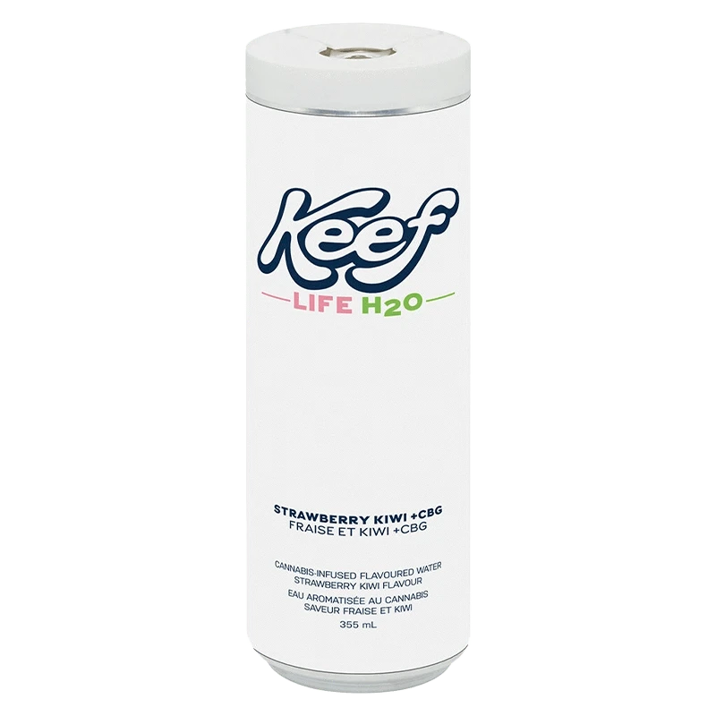 Front view of the Strawberry Kiwi CBG product, showcasing a clear container with colorful liquid against a white background.