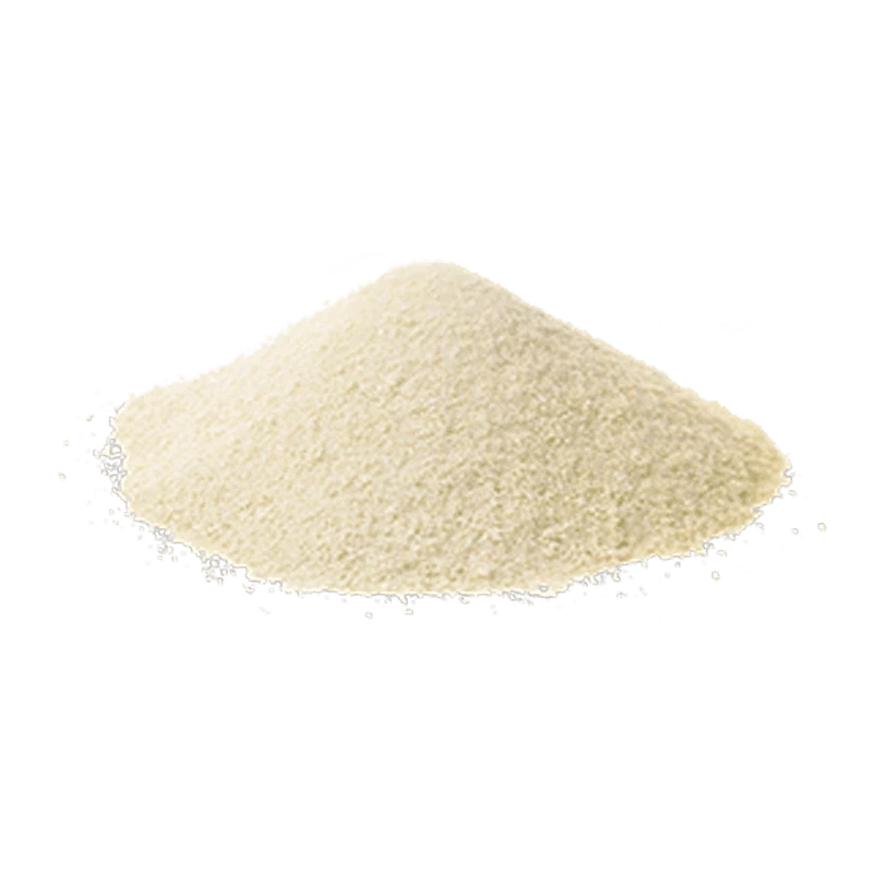 Pile of fine pale yellow powder on white background showing texture and shadow, labeled THirstC Lemonade 10 mg THC Instant Drink Powder.