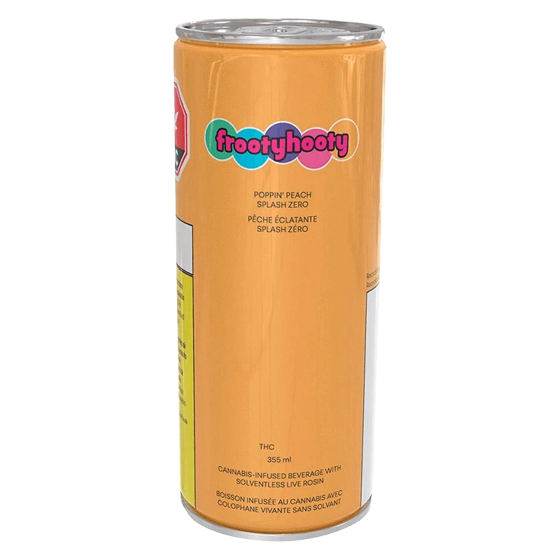 Frootyhooty 355 ml Poppin Peach Splash Zero Beverages