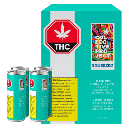 Collective Project 1420 ml Island Time Mango Pineapple & Coconut Sparkling Juice 4 Pack Beverages