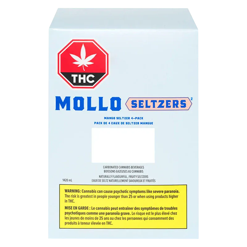 Mollo Seltzers 1420 ml Mollo Mango Seltzer 4 Pack Beverages