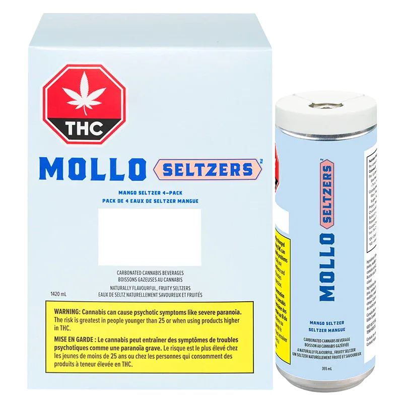 Mollo Seltzers 1420 ml Mollo Mango Seltzer 4 Pack Beverages