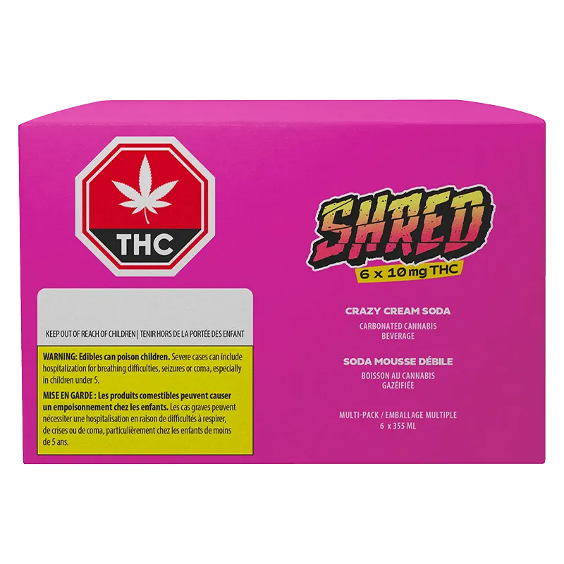 Shred 2130 ml Crazy Cream Soda 6 Pack Beverages