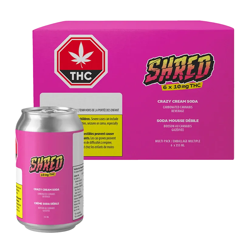 Shred 2130 ml Crazy Cream Soda 6 Pack Beverages