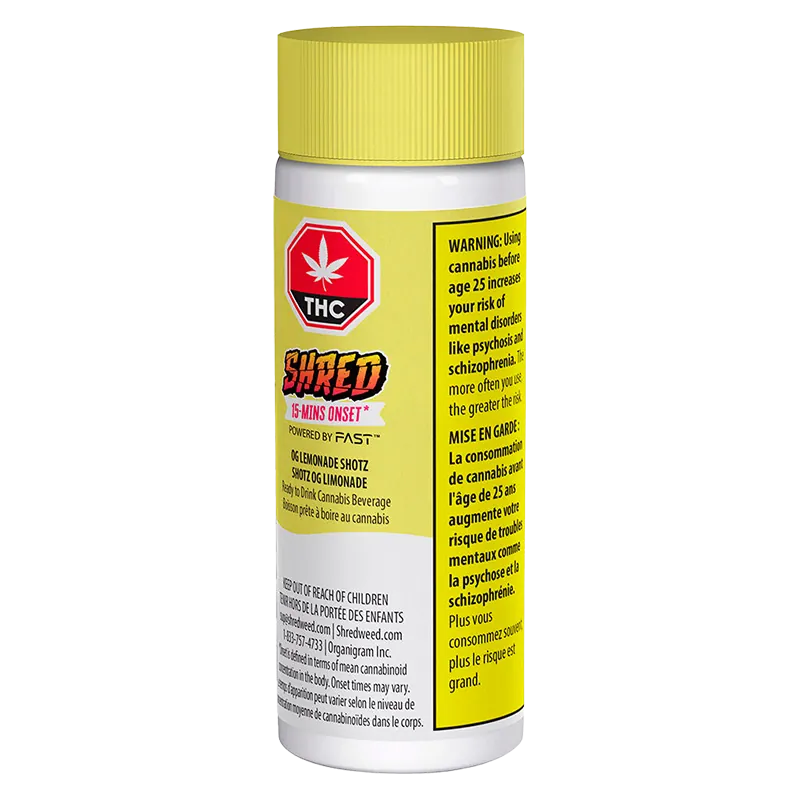 SHRED 65 ml OG Lemonade Shotz Beverages