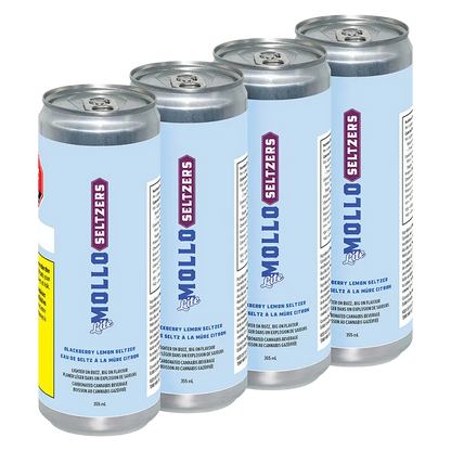 Mollo Lite 1420 ml Blackberry Lemon Seltzer 4 Pack Beverages