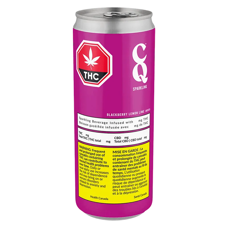 CQ Sparkling 355 ml Blackberry Lemon Lime Indica Beverages