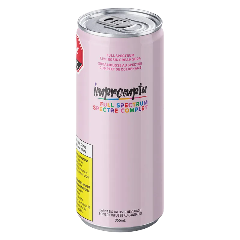 Impromptu 355 ml Full Spectrum Live Rosin Cream Soda Beverages