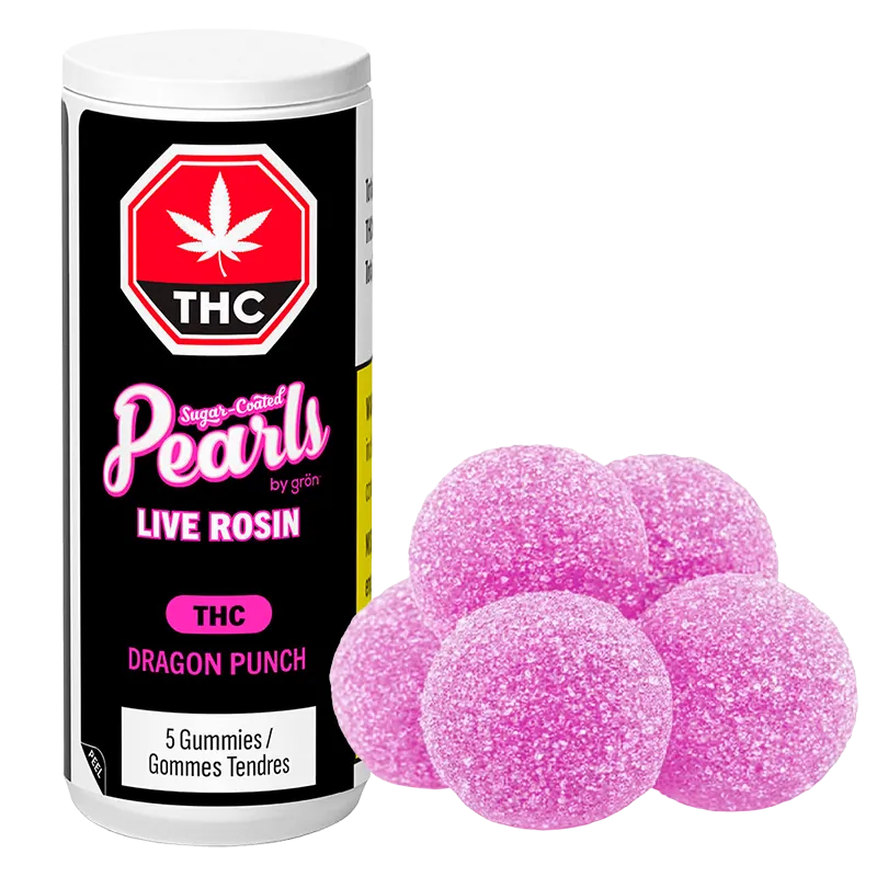 Pearls By Grön 5 Pack Dragon Punch Live Rosin Gummies Edibles