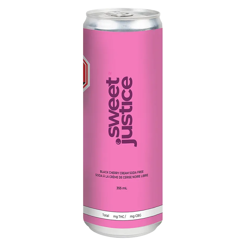 Sweet Justice 355 ml Black Cherry Cream Soda Free Beverages