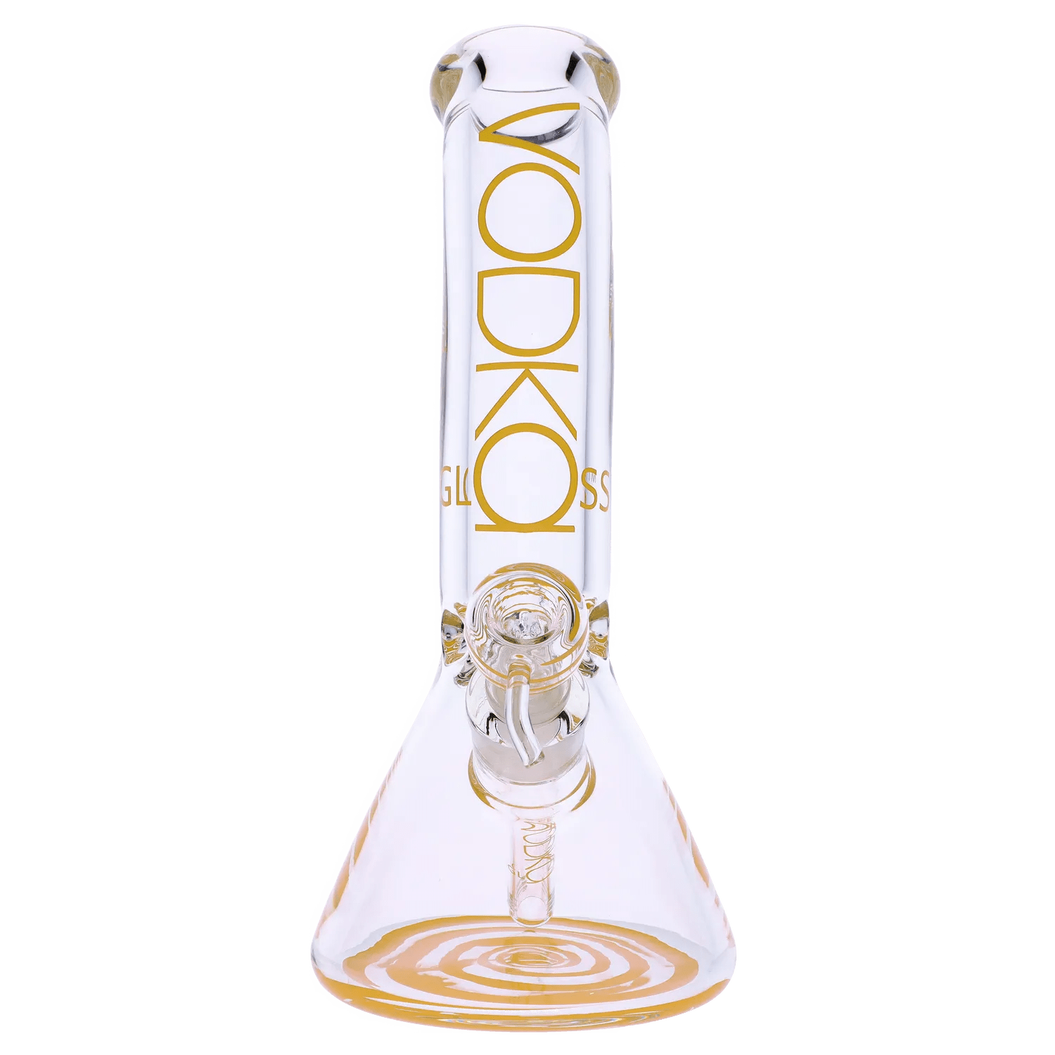 Vodka Each Vodka 9mm Bent Neck Water Pipe - Gold - 12in. Bongs