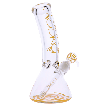 Vodka Each Vodka 9mm Bent Neck Water Pipe - Gold - 12in. Bongs