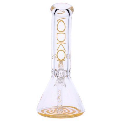 Vodka Each Vodka 9mm Bent Neck Water Pipe - Gold - 12in. Bongs