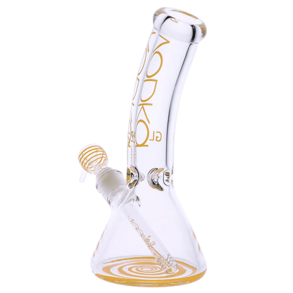 Vodka Each Vodka 9mm Bent Neck Water Pipe - Gold - 12in. Bongs