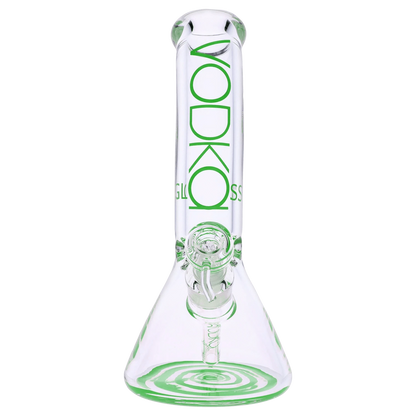 Vodka Each Vodka 9mm Bent Neck Water Pipe - Green - 12in Bongs
