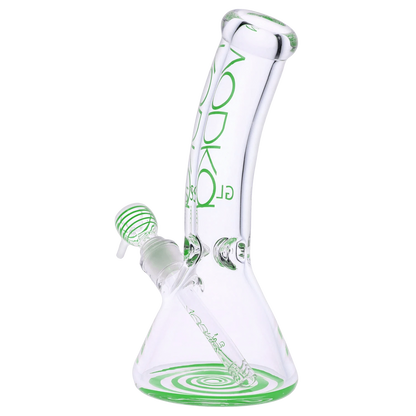 Vodka Each Vodka 9mm Bent Neck Water Pipe - Green - 12in Bongs