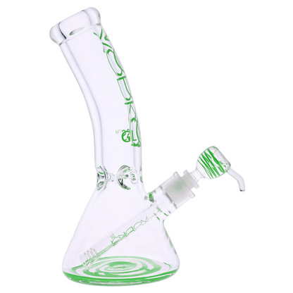 Vodka Each Vodka 9mm Bent Neck Water Pipe - Green - 12in Bongs